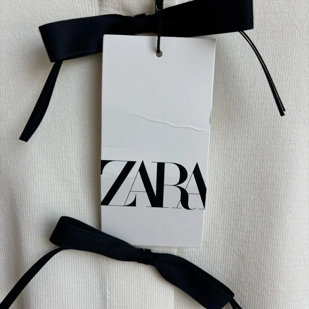 NWT ZARA KNIT MINI DRESS WITH CONTRASTING BOWS, SIZE L - Picture 14 of 14